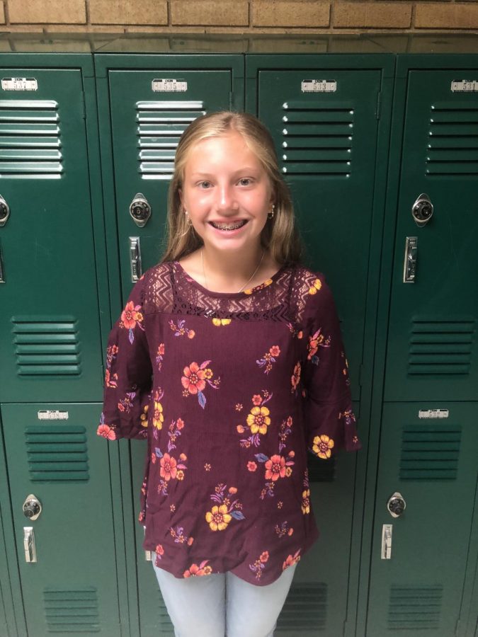 Fourteen-year-old freshman August Hughes enjoys all types of music. She has one brother, Zack, and one sister, Demi. Hughes lives with her mom and dad. She owns two dogs, Trip and Bisquit, one cat, Ash, and her hermit crab, Lightning.